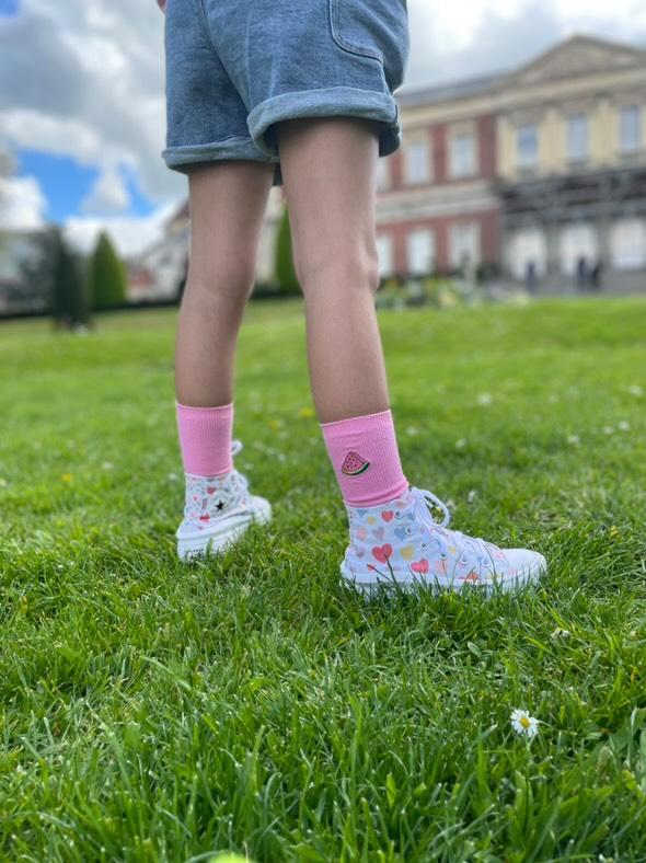 Chaussettes Pastèque – Design fruité et estival pour un look coloré et rafraîchissant.
