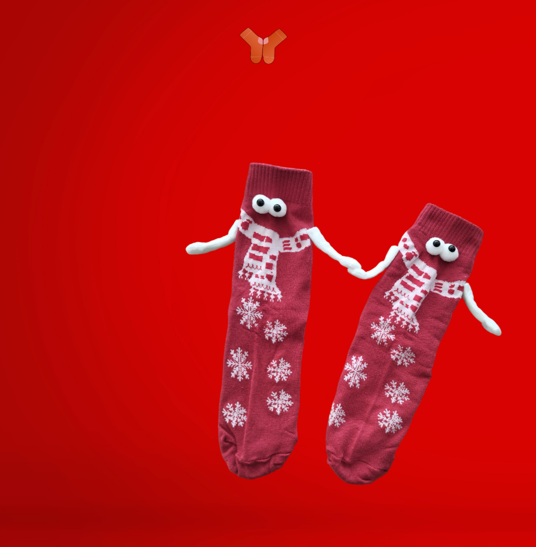 Chaussettes copain rouges en coton doux – Cadeau parfait pour votre meilleur ami.