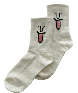 Chaussettes Sourire en coton doux – Parfaites pour égayer votre quotidien avec un peu de fun.