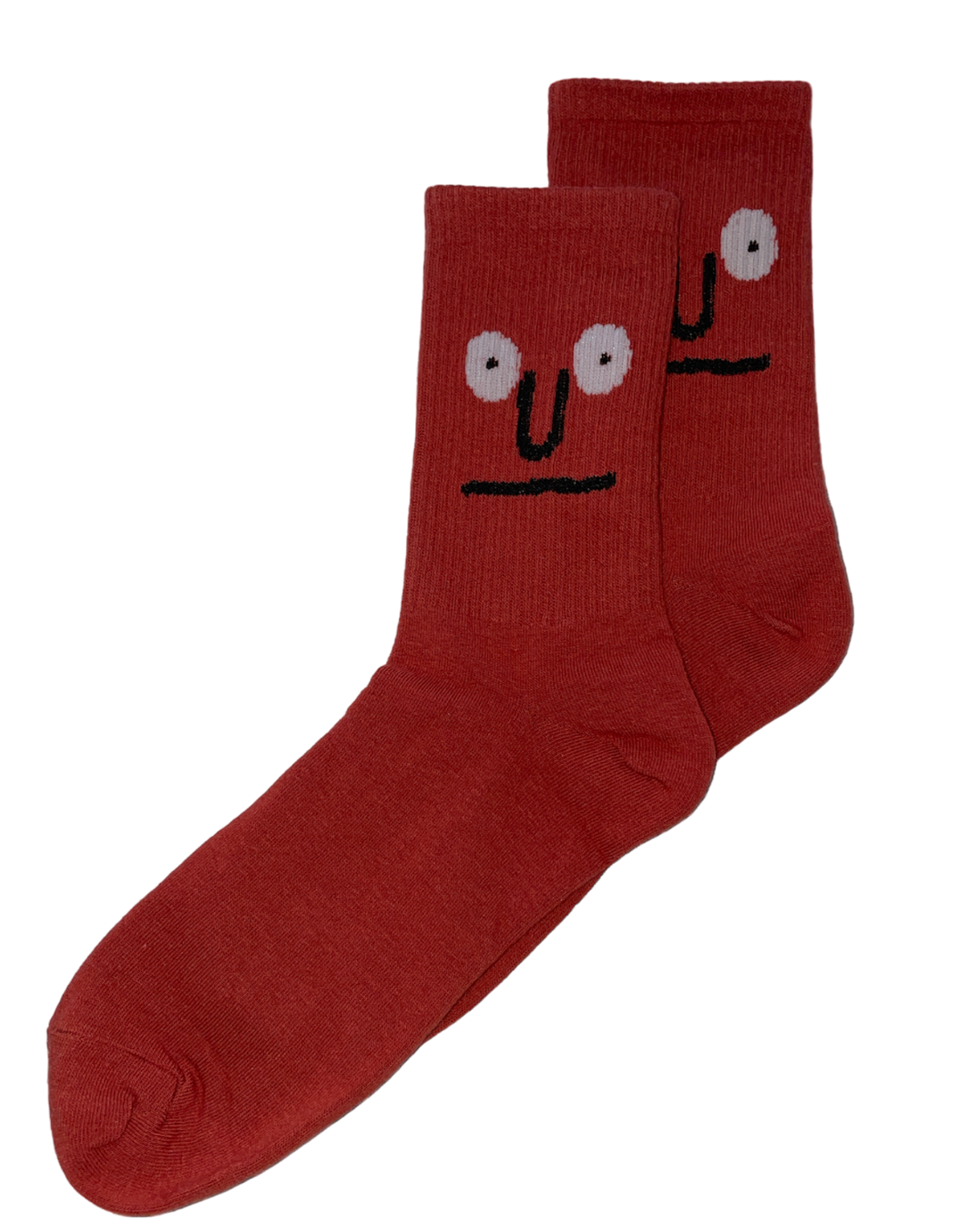 Chaussettes Sourire Rouge en coton doux – Parfaites pour apporter une touche de fun à votre quotidien.