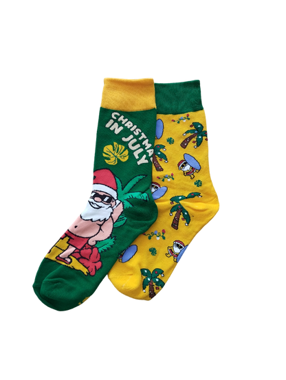 Chaussettes Holidays – Design festif et chaleureux pour un look de Noël joyeux.