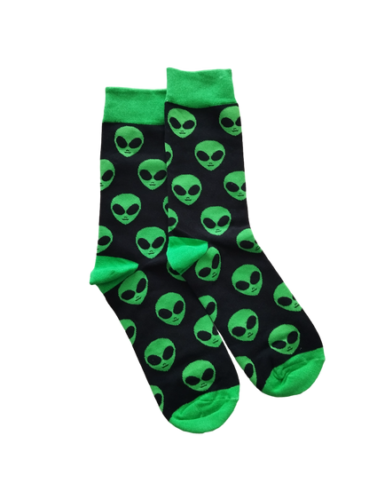 Chaussettes originales Alien en coton doux – Idéales pour un look galactique.