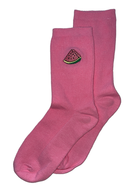 Chaussettes Pastèque en coton doux – Parfaites pour un style estival et confortable.