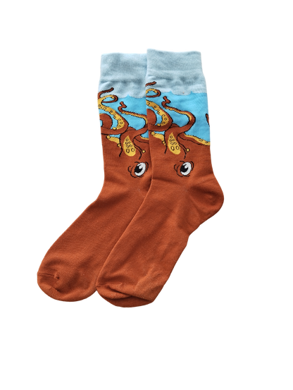 Chaussettes Kraken en coton doux – Parfaites pour un style audacieux et aventureux.