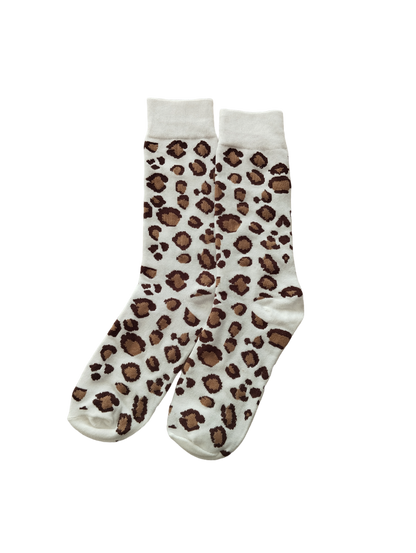 Chaussettes Léopard en coton doux – Parfaites pour un style audacieux et unique.