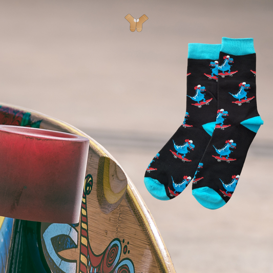 Chaussettes Dino – Design amusant et unique pour les fans de dinosaures.