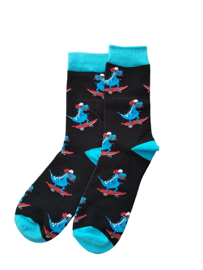 Chaussettes Dino en coton doux – Confort et fun au quotidien.