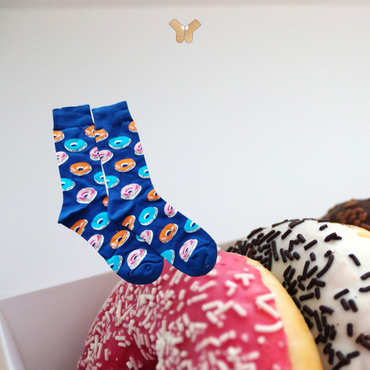 Chaussettes donuts – Design sucré et amusant pour un look fun et décalé.