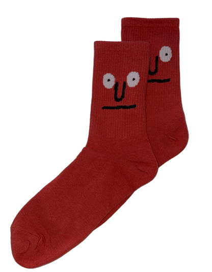 Chaussettes Sourire Rouge en coton doux – Parfaites pour apporter une touche de fun à votre quotidien.