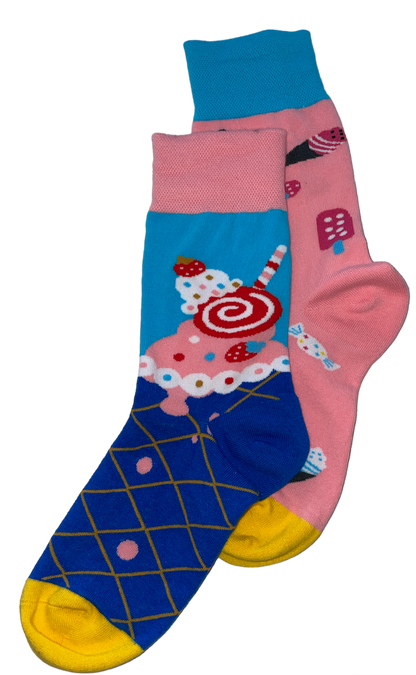 Chaussettes Ice Cream en coton doux – Parfaites pour un style sucré et confortable.